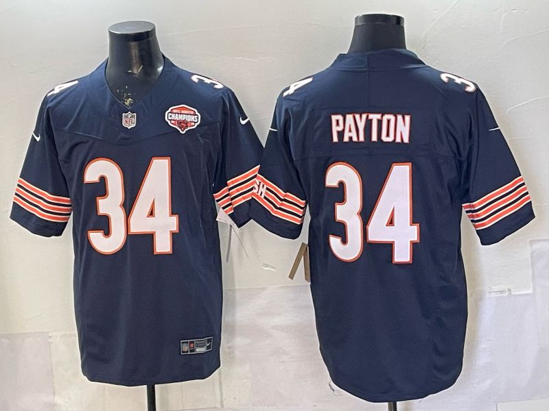 Men 2026 Chicago Bears #34 Payton Blue 3th generations Nike Limited NFL Jersey style 004